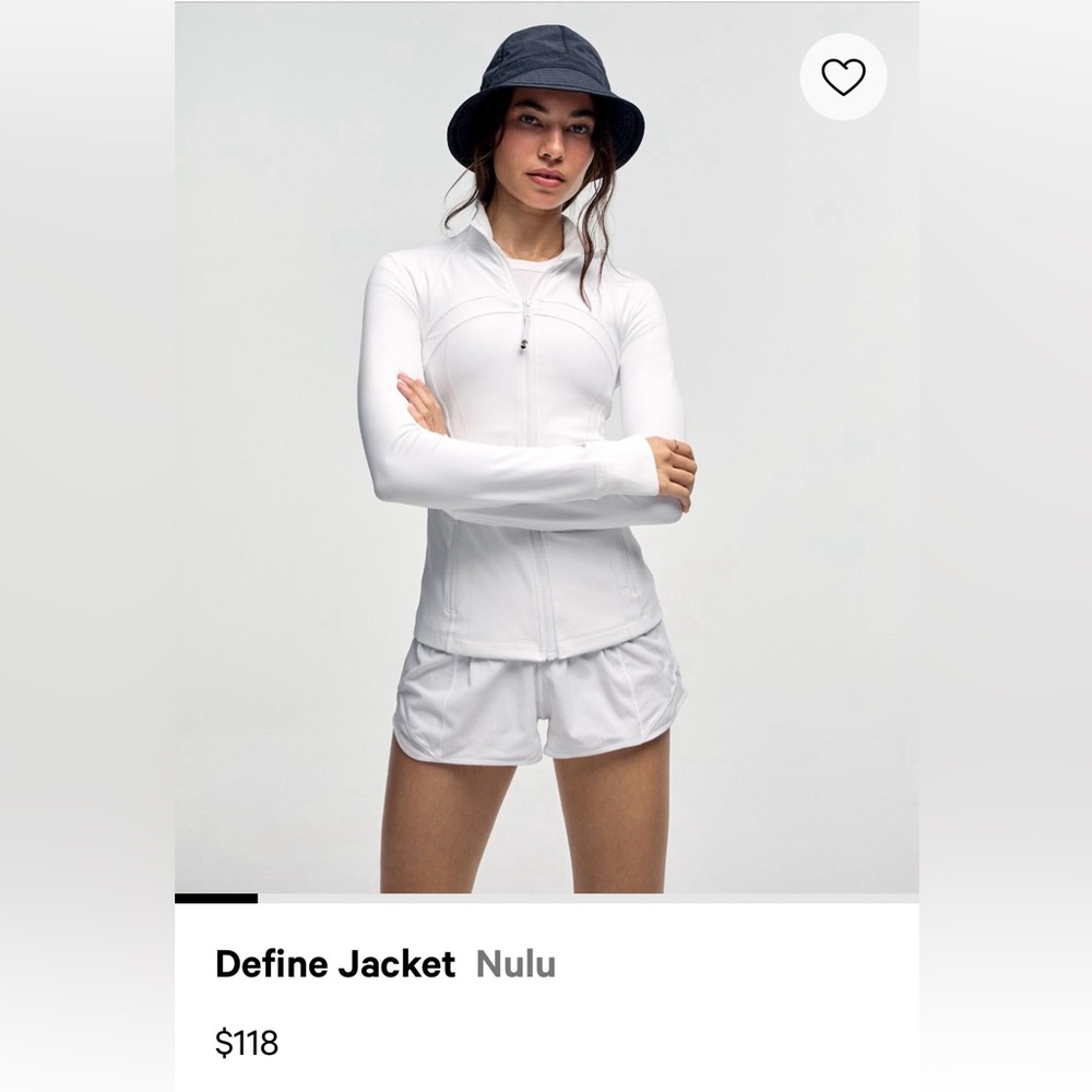 Lululemon Women’s Define Jacket. Heather light gray.
